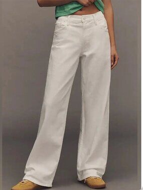 Mother Superior The Spinner Zip Sneak JeansTotally Innocent Wide Leg Size 26